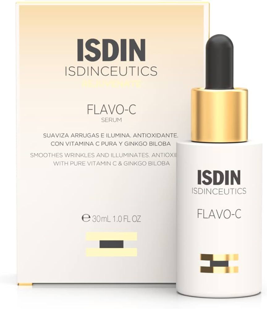ISDIN Flavo-C Vitamin C and Antioxidant Anti-Aging Benefits Serum, Increases Skin Brightness, Ela... | Amazon (US)