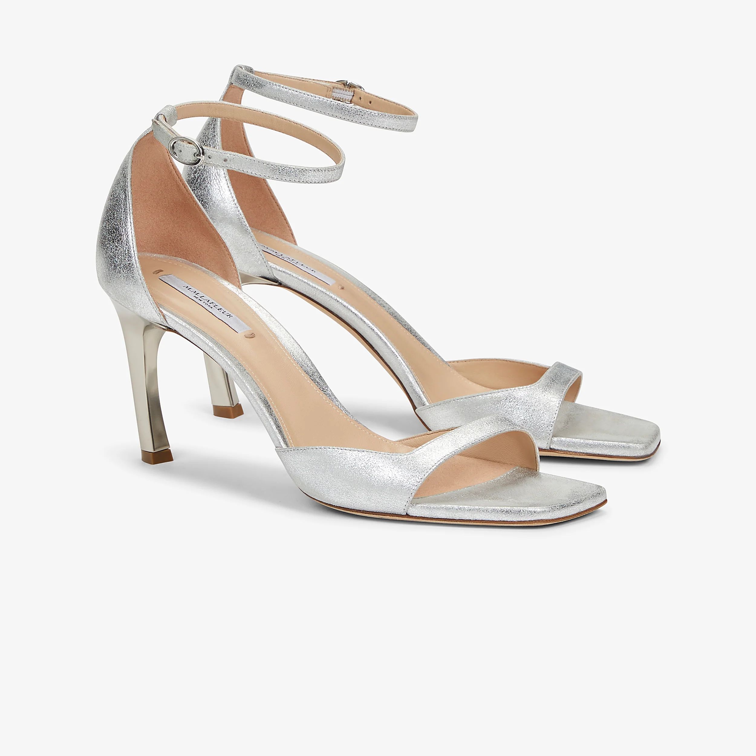 Ella Sandal - Brushed Metallic :: Silver | MM LaFleur