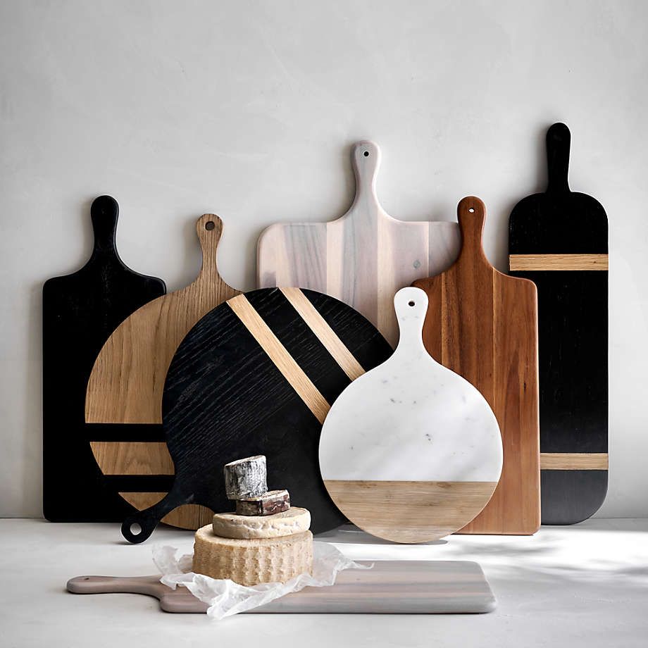 Tondo Ebonized Serveware | Crate & Barrel | Crate & Barrel