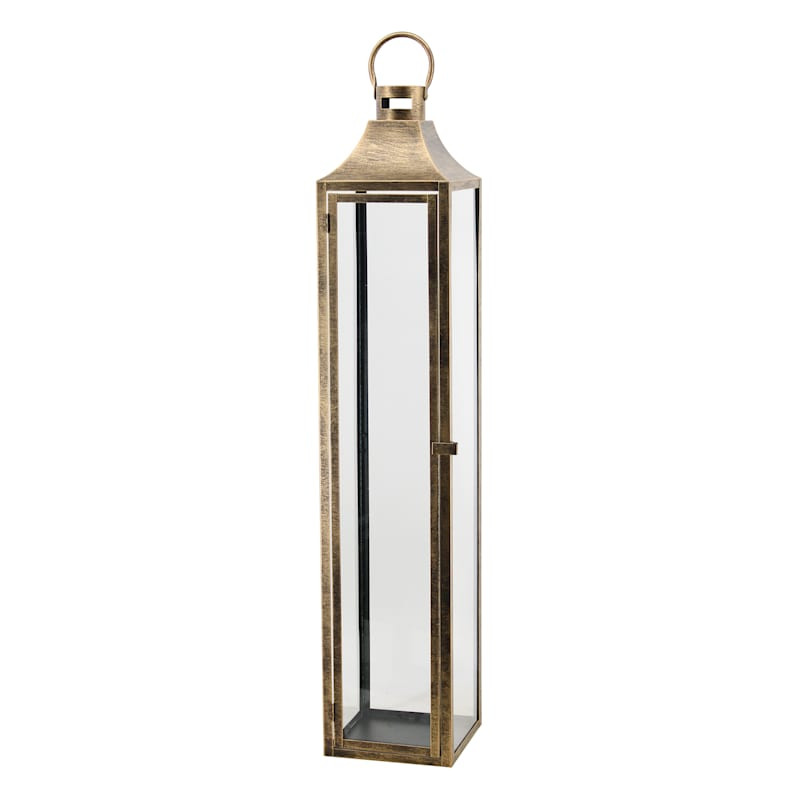 Oversized Brass Floor Lantern, 36" | At Home