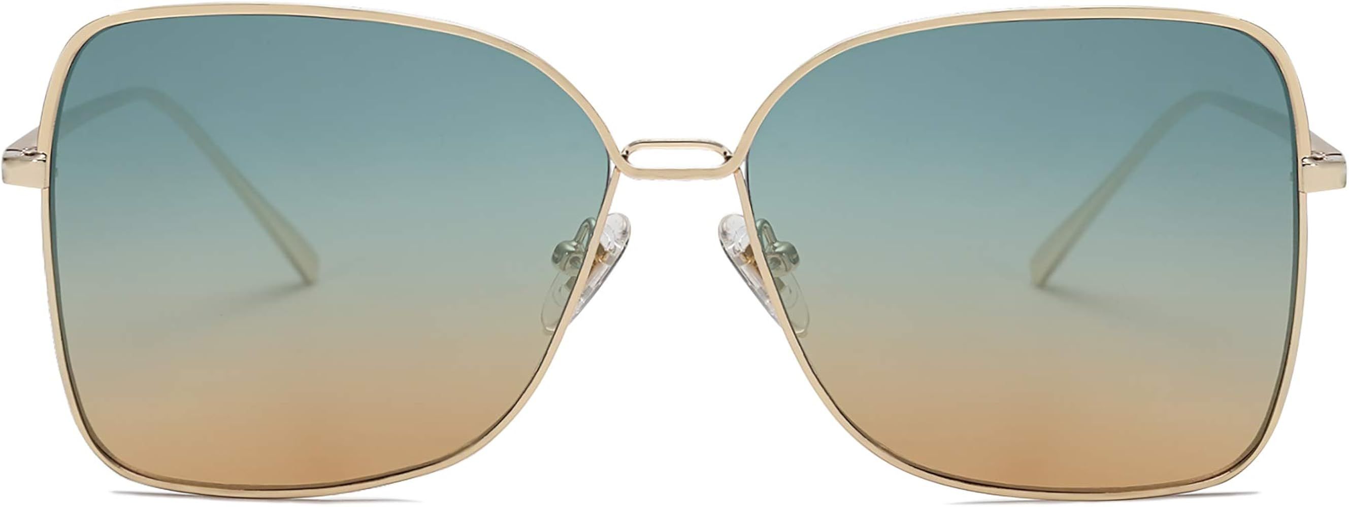 SOJOS Classic Square Oversized Sunglasses for Women Big Large Designer Style Sunnies SJ1082 | Amazon (US)