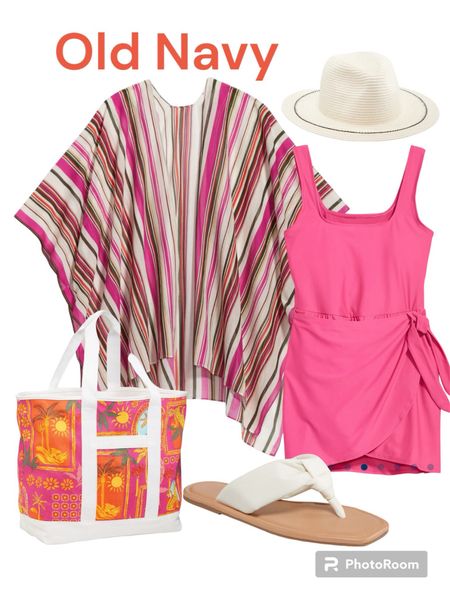 Old navy swimsuit and cover up. Beach vacay!! Sizes XS to 4X. 

#swimsuit
#plusswimsuit
#summeroutfit

#LTKswim #LTKitbag