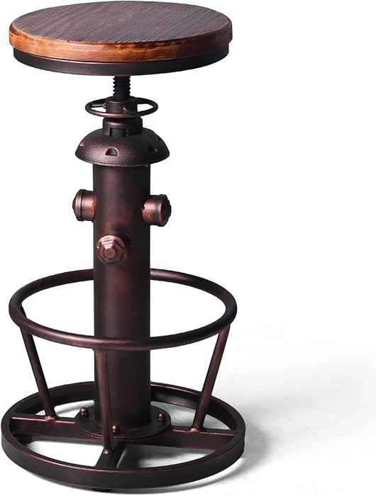 Vintage Swivel Bar Stool Industrial Coffee Kitchen Dining Chair Fire Hydrant Design Height Adjust... | Amazon (US)