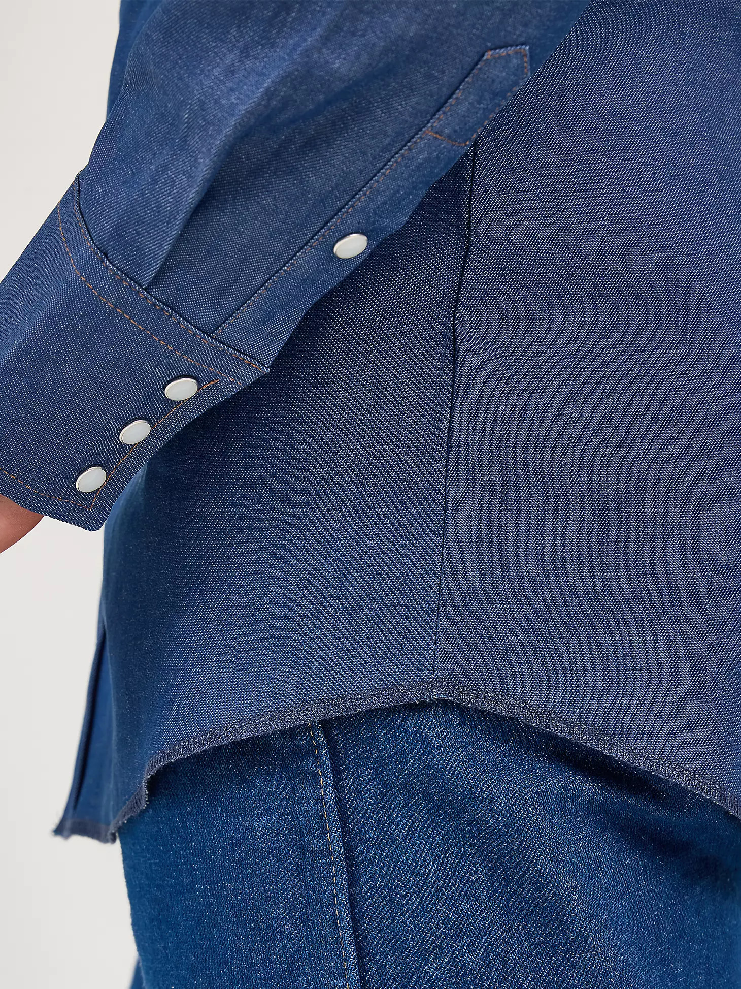 Cowboy Cut® Work Western Rigid Denim Long Sleeve Shirt | Wrangler