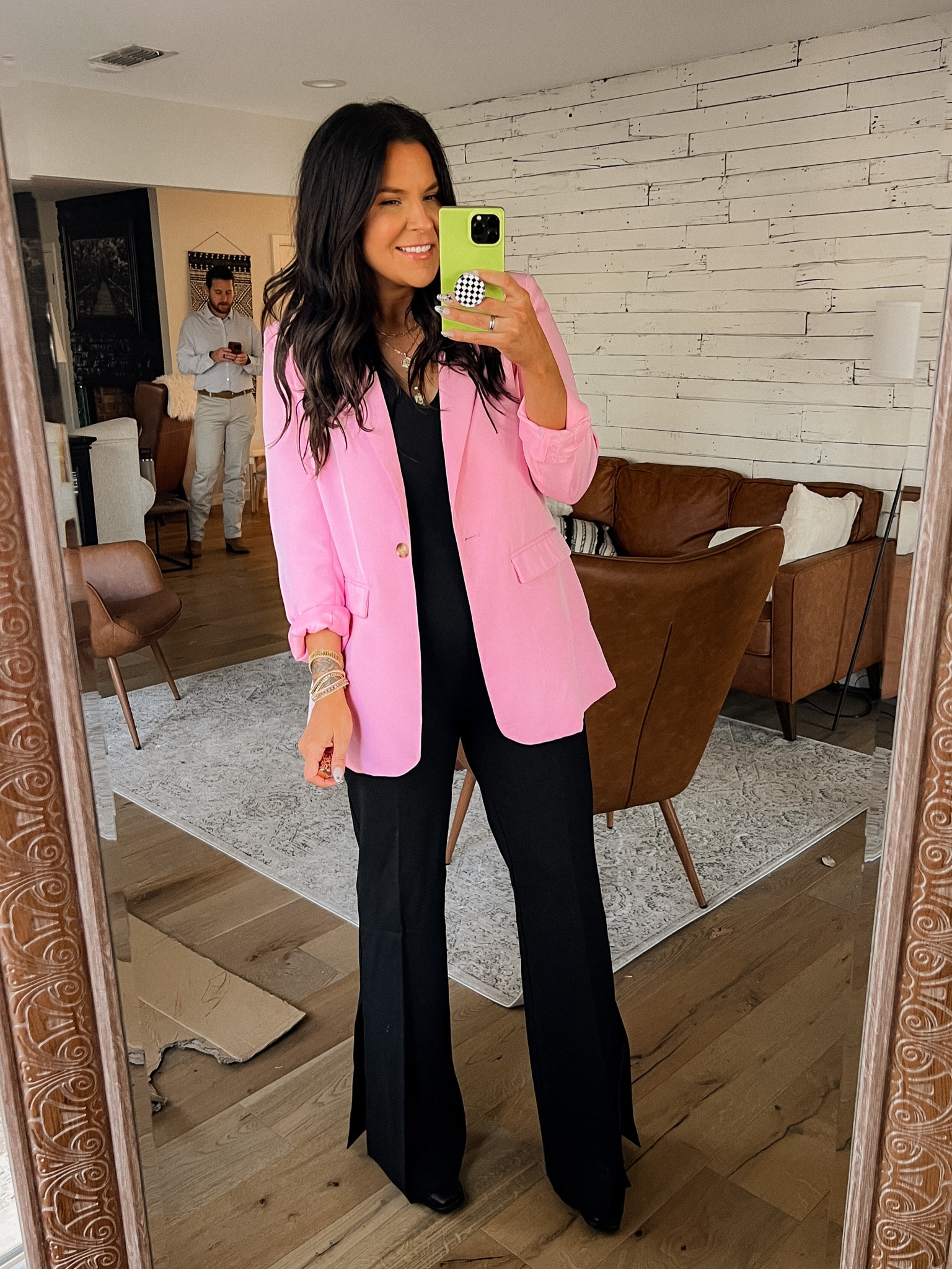 Blazer XL (BWV20)
PANTS: XL (not launched yet)
Bodysuit: XL (BWCXSPANX)
Extensions: 18” dark brown 

#LTKSeasonal #LTKshoecrush #LTKstyletip