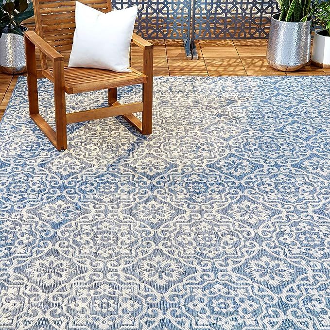 Home Dynamix Patio Country Danica Area Rug, 5'2"x7'2", Blue/Gray | Amazon (US)