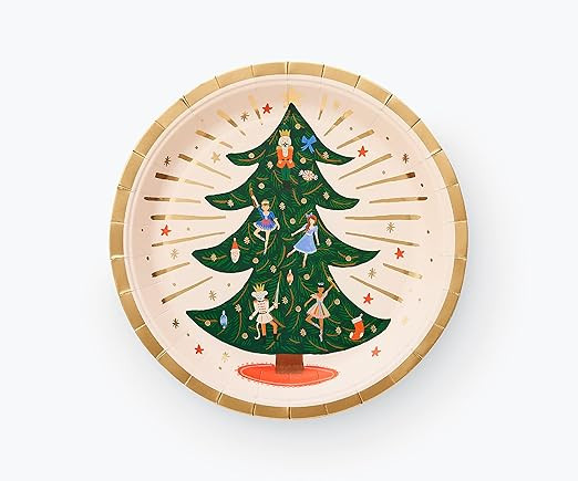RIFLE PAPER CO. Nutcracker Large Plates, Set of 10 Paper Plates, Printed in Full Color and Gold F... | Amazon (US)
