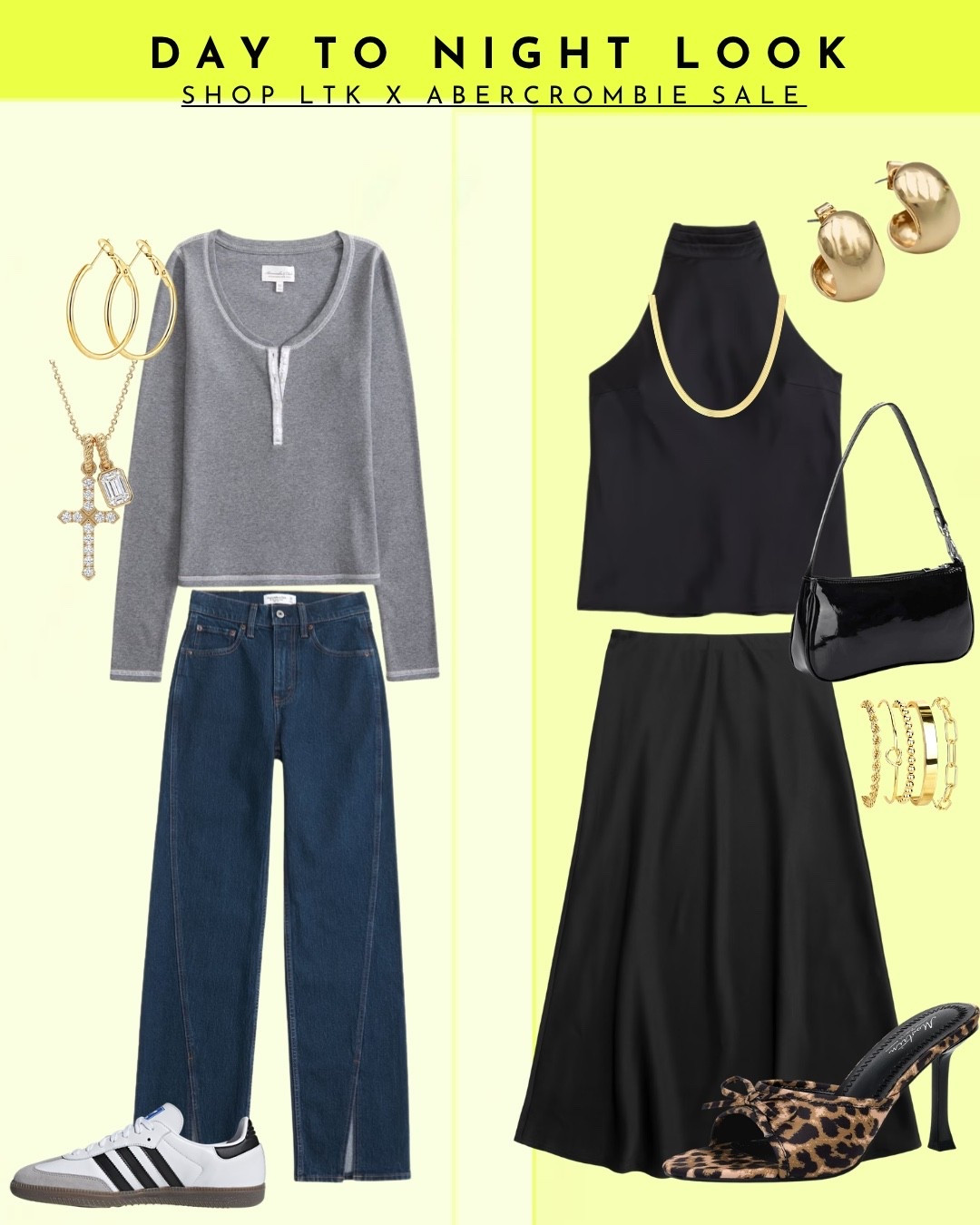 day ⏩️ night look 

last chance to shop @ltk x @abercrombie SALE 🚨
