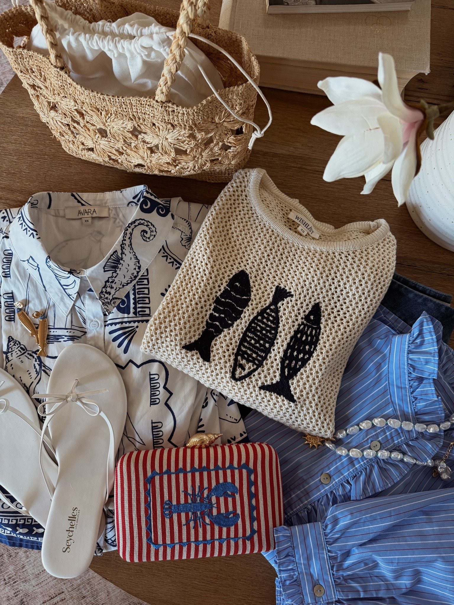 Coastal-cute MDW outfit ideas you’ll rewear all summer 🐟🇺🇸🤍

Avara understood the assignment with these coastal-inspired finds! The striped top, raffia tote, fish sweater (my fave!!), statement clutch… every piece can be worn so many ways now and later! 

Think brunch, beach afternoons, and cookouts! Which one would you pack for vacation?

#LTKSeasonal #LTKOver40