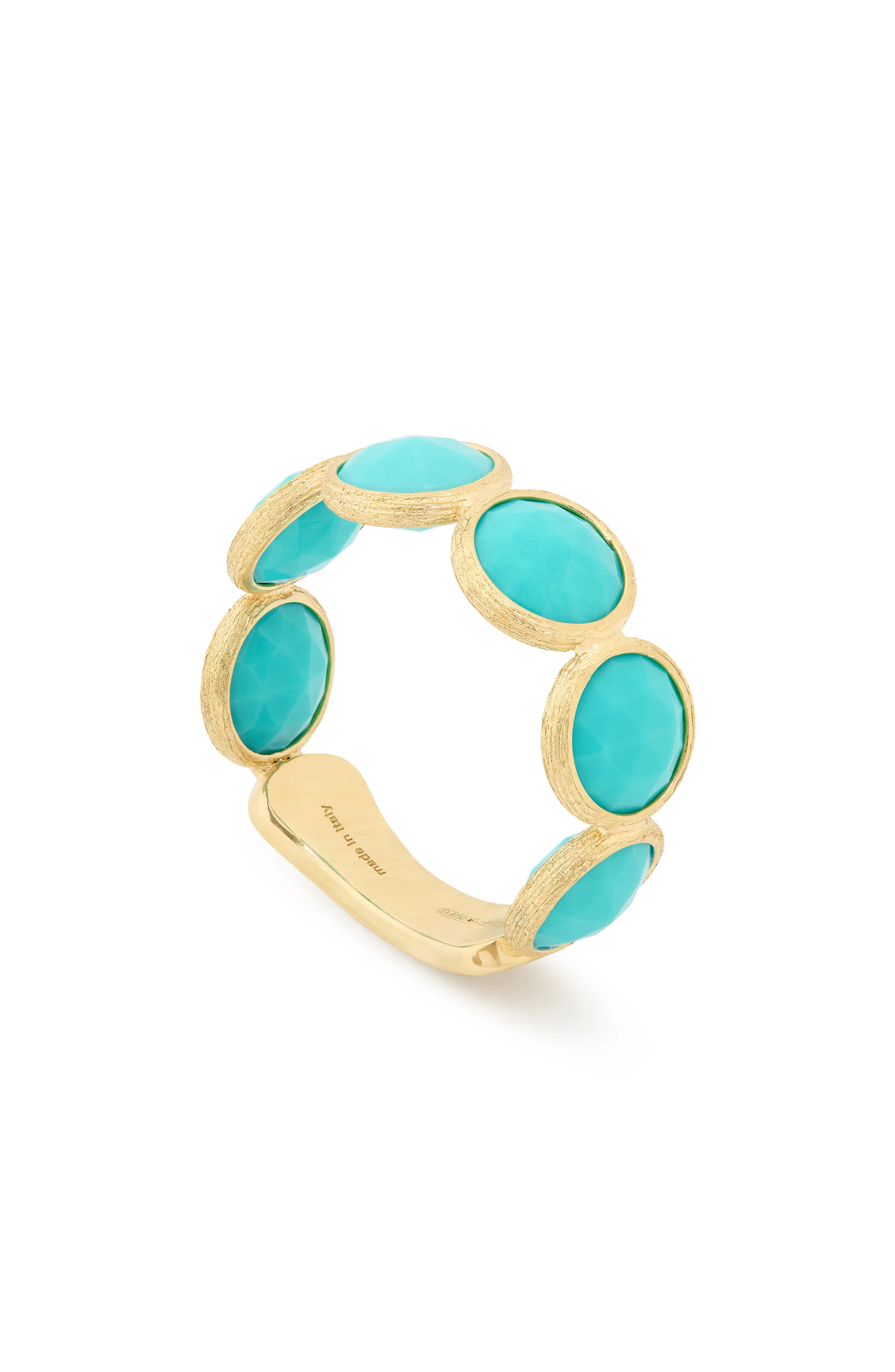 Marco Bicego Jaipur Color Turquoise Band Ring in Gold at Nordstrom, Size 6 | Nordstrom