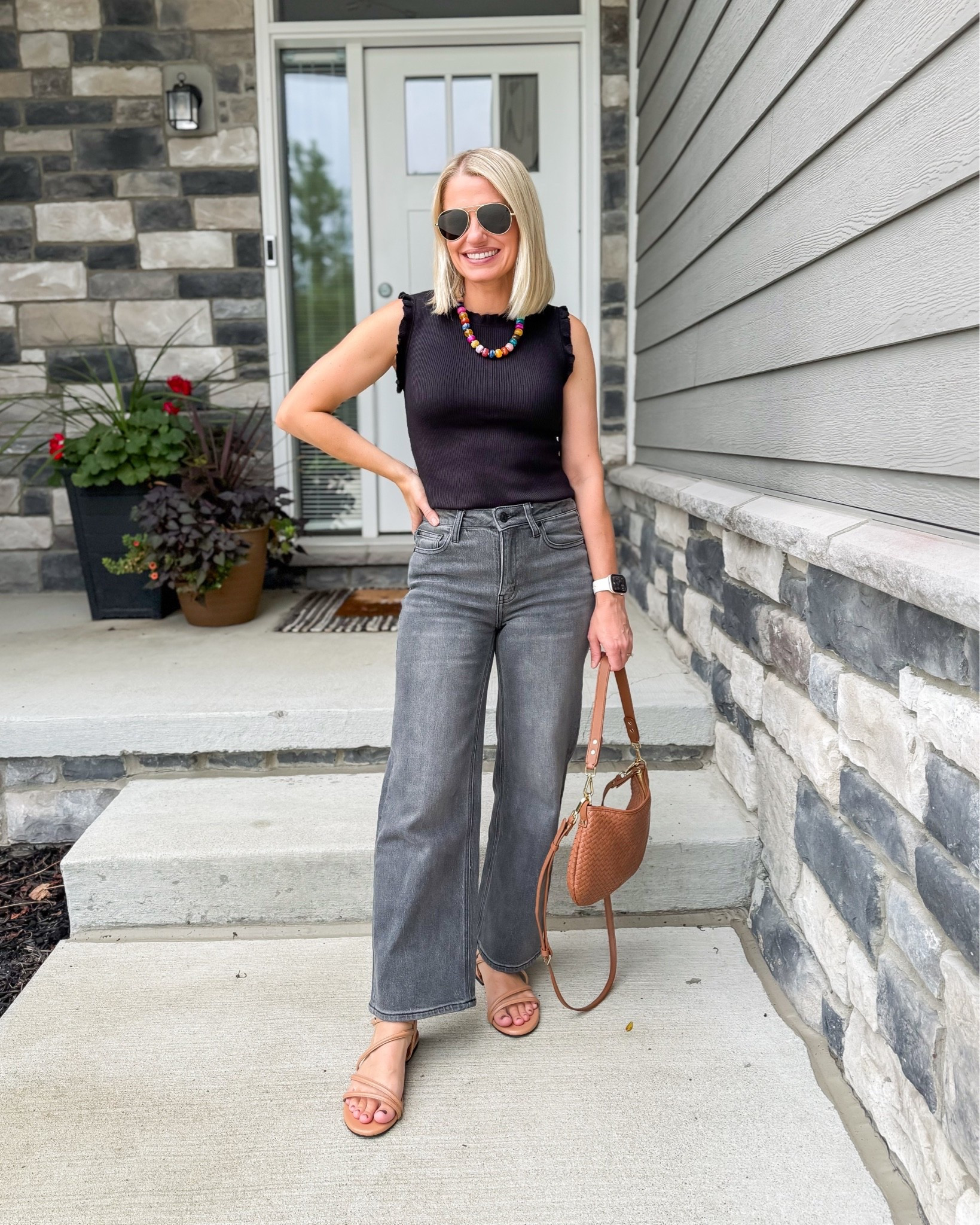What I wore last week! I’m loving this black and gray color combo! 
Top- small
Jeans- 25/extra short

#LTKootd #LTKOver40 #LTKPetite