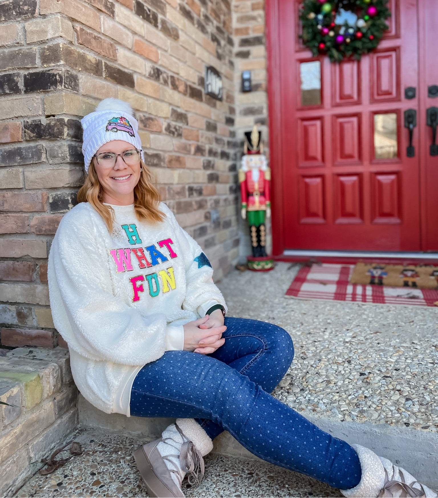 Loving the cold weather so I can wear my beanie & sherpa pullover  with my fave booties that are now marked down  

#LTKSeasonal #LTKsalealert #LTKstyletip