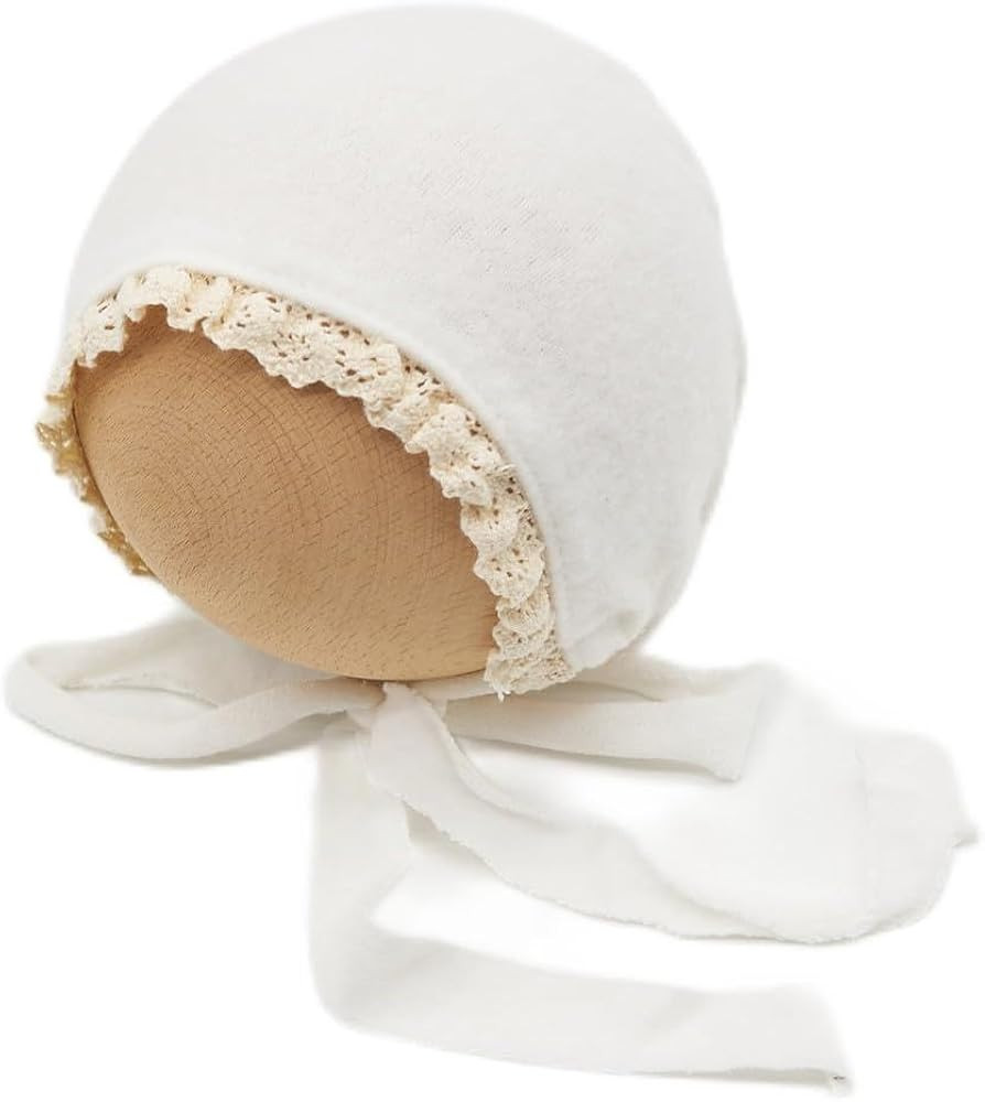 Newborn Photography Wrap Prop Newborn Photoshoot Outfits Ruffle Bonnet Baby Girl Boy Photo Lace E... | Amazon (US)