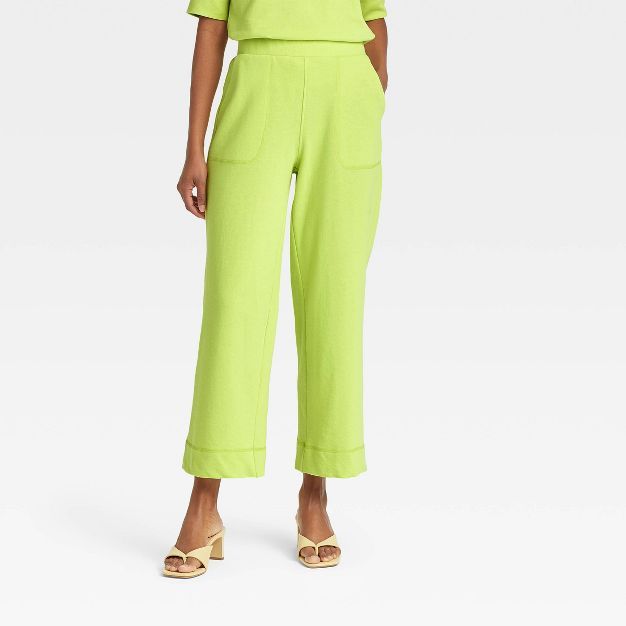 Women's Mid-Rise Wide Leg Terry Lounge Pants - Who What Wear™ | Target