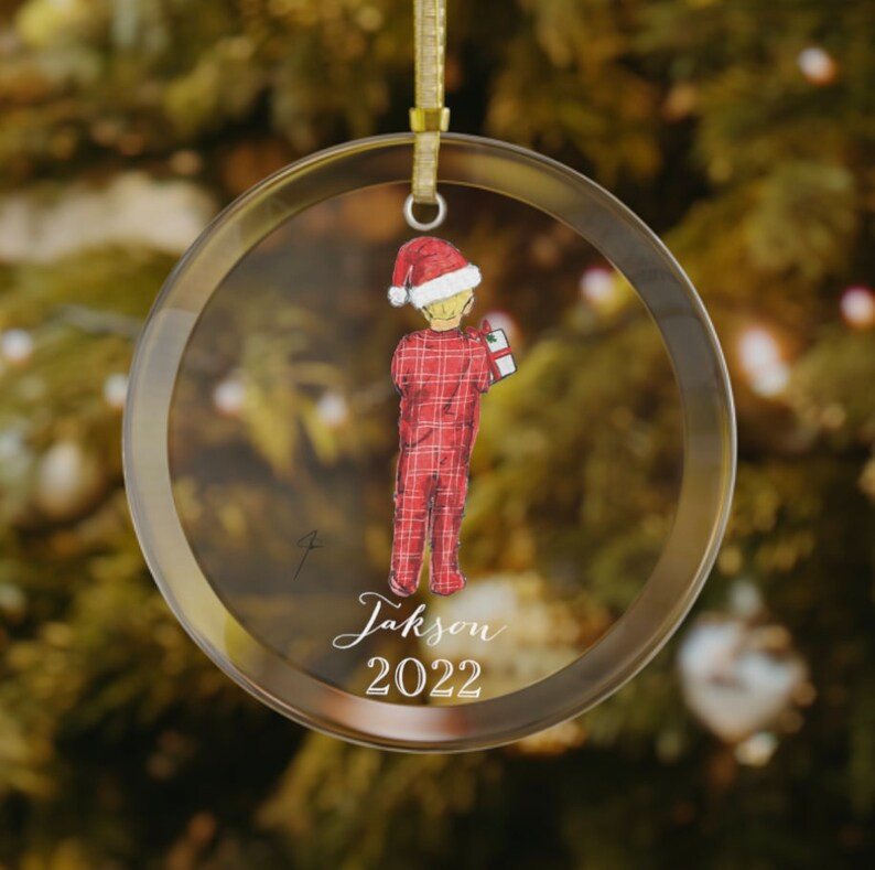 Personalized Glass Ornament: Little Gift Christmas Ornament By Melsy's Illustrations | Etsy (US)