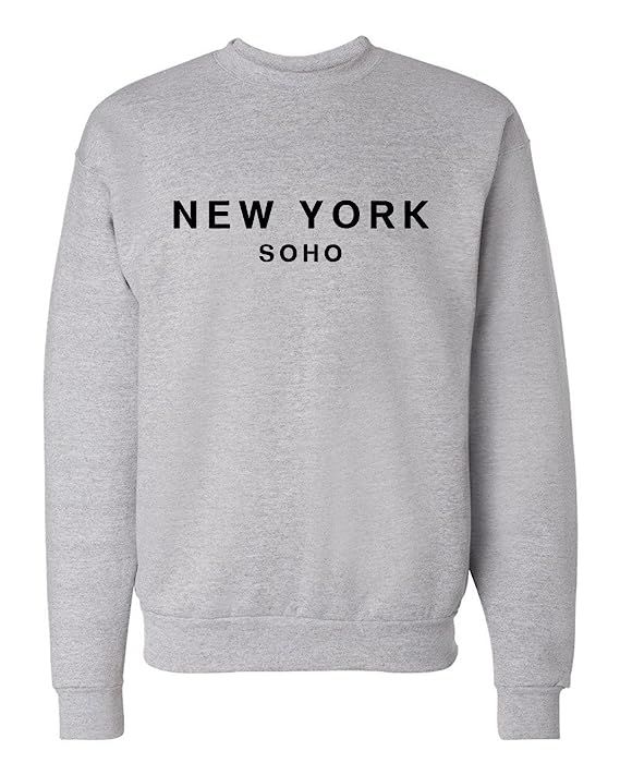 New York Soho Unisex Mens Womens Crewneck Sweatshirt Jumper Pullover | Amazon (US)
