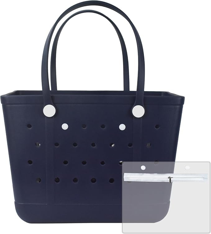 Beach Bag, Waterproof Beach Tote, Rubber XL Tote Bag, Washable and Durable Open Handbag for Boat ... | Amazon (US)