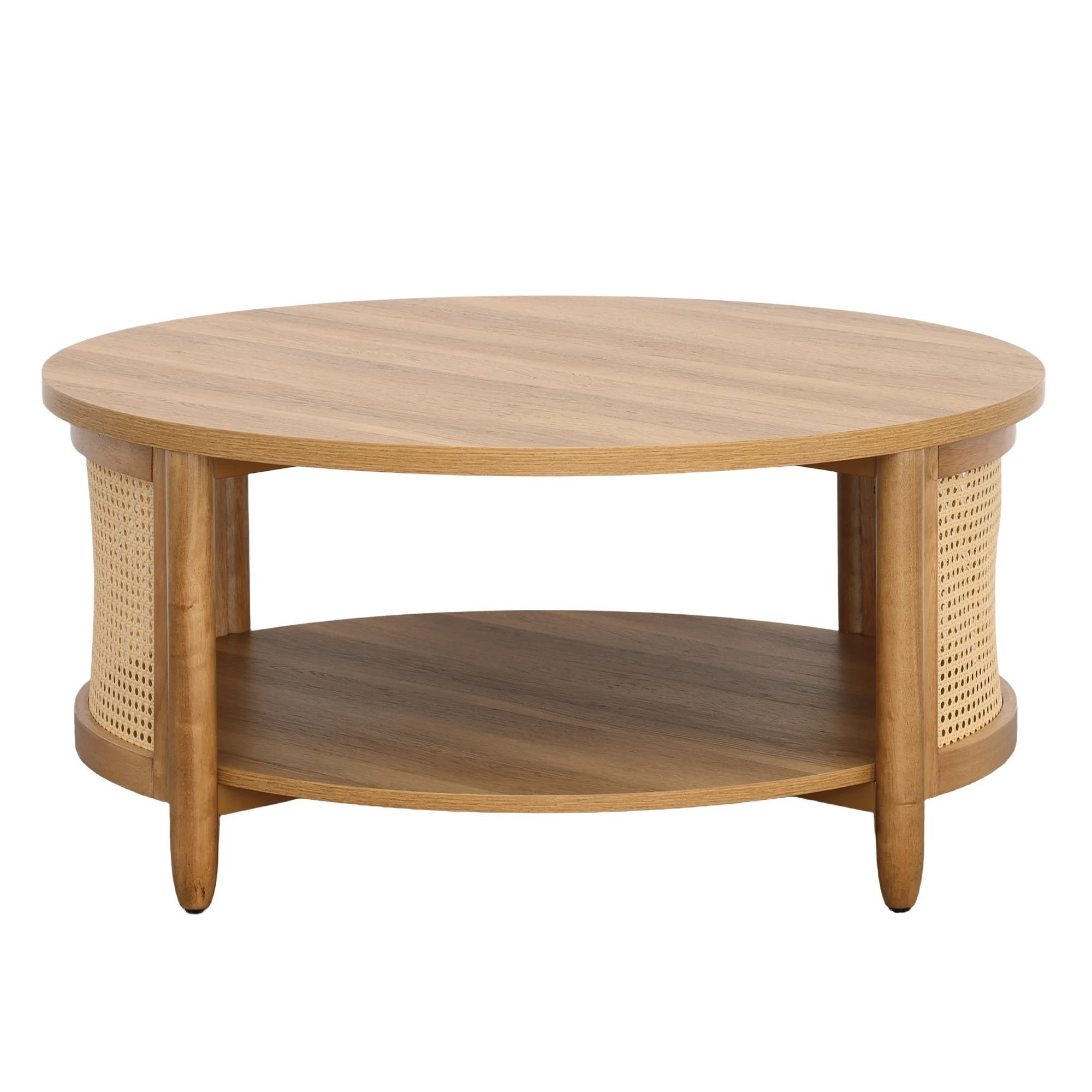 Better Homes & Gardens Springwood Caning Coffee Table, Light Honey Finish - Walmart.com | Walmart (US)