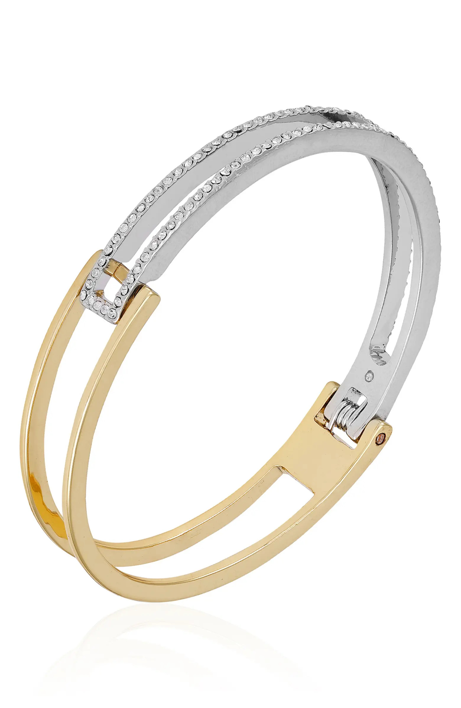 Vince Camuto Two-Tone CZ Cuff Bracelet | Nordstromrack | Nordstrom Rack