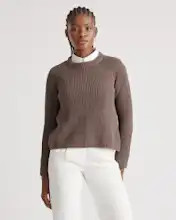 100% Organic Cotton Fisherman Crew Sweater | Quince