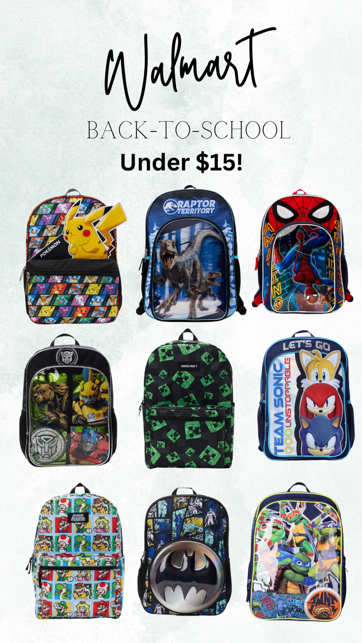 Part 1: Back-to-School Backpacks! Boys/Girls 17” character bags are under $15!
#walmartfind #backtoschool #kidsbackpacks #backpacks #schoolsupplies 
#under20

#LTKkids #LTKBacktoSchool