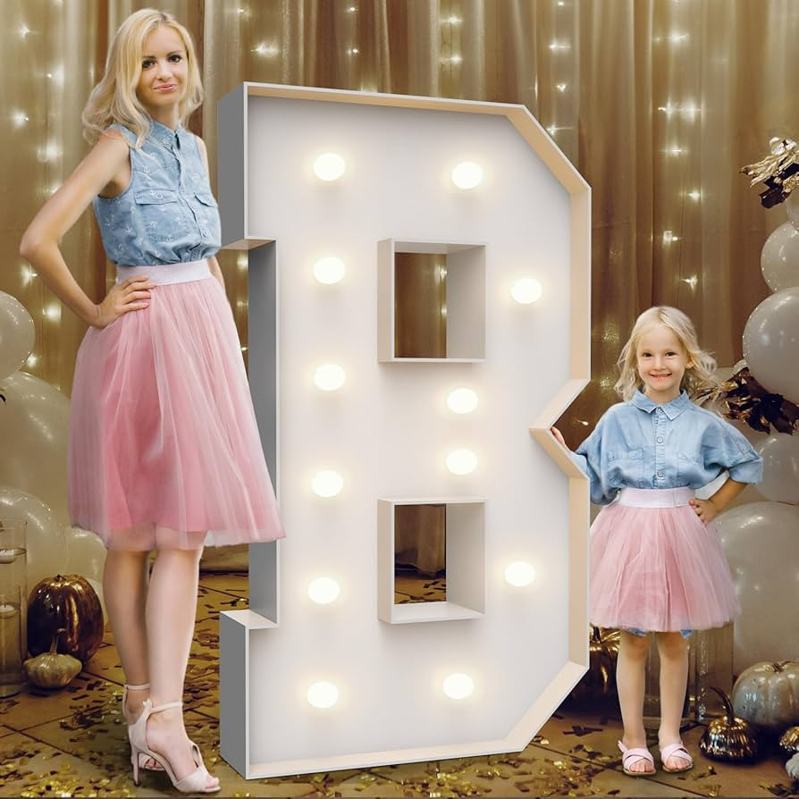 4FT Marquee Light Up Letters B,Party Decoration Large Marquee Light Up Letters with Weighted Wate... | Amazon (US)