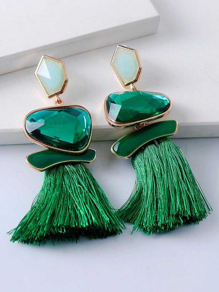juran Tassel Decor Drop Earrings | SHEIN