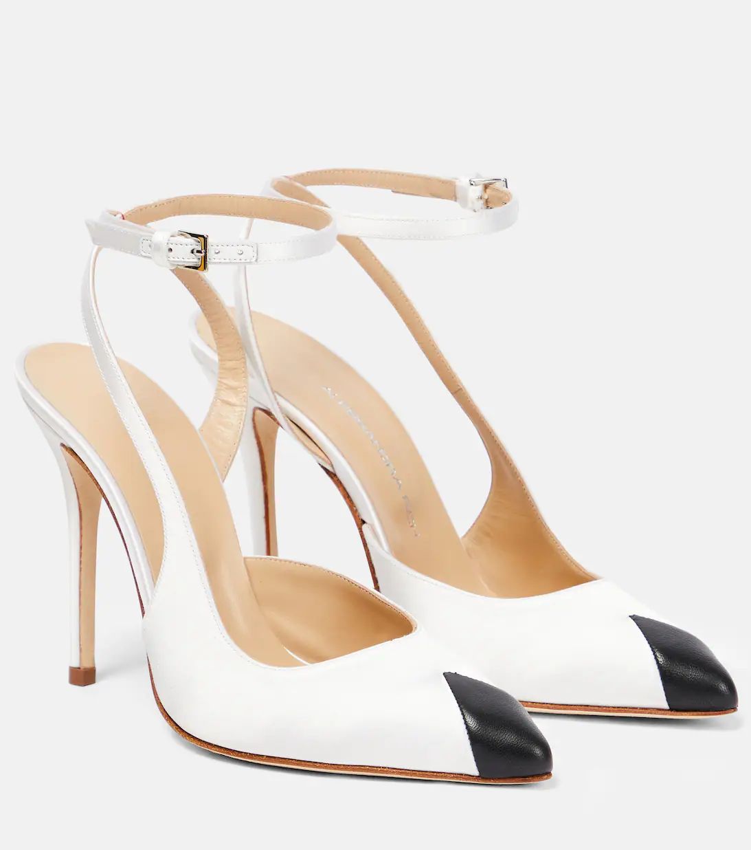 Alessandra RichSilk satin slingback pumps | Mytheresa (US/CA)