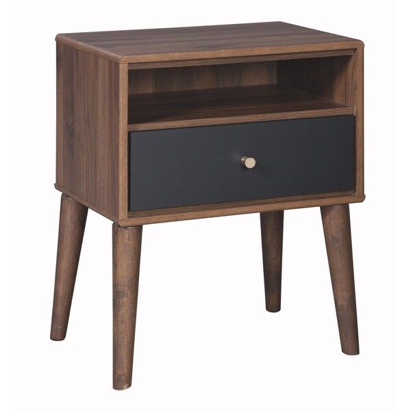 Daneston Brown/Graphite Nightstand | Bed Bath & Beyond