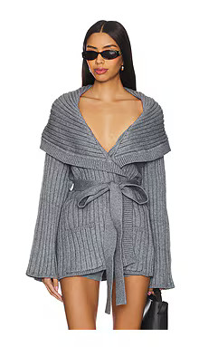 GUIZIO Tullia Slouchy Cardigan in Heather Grey from Revolve.com | Revolve Clothing (Global)
