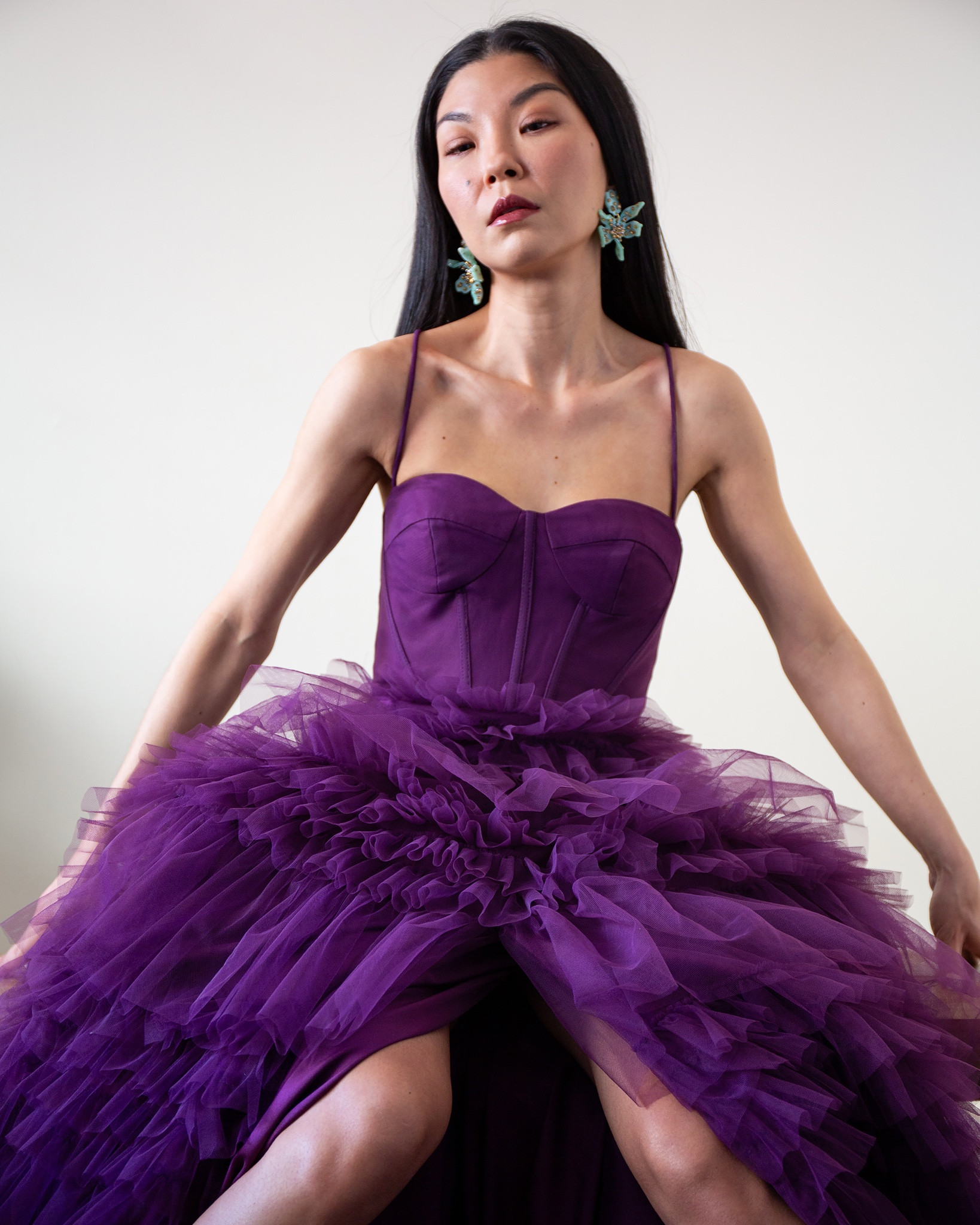 Self-portraits. Poise, tension, release. 🦢💜
@jjshouseofficial use code suzanne0901 for 10% off 
#jjshouse #madebyjjs #selfportraits #selfportrait #purpledress #purplegown 




#LTKValentine #LTKNYFW #LTKootd