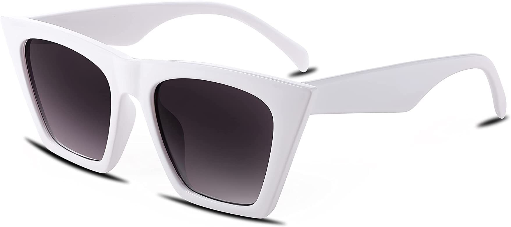 FEISEDY Sunglasses Womens Trendy, Vintage Square Cat Eye Sun Glasses, UV400 Protection B2473 | Amazon (US)