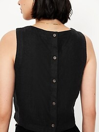 High-Neck Button-Back Top | Old Navy (US)