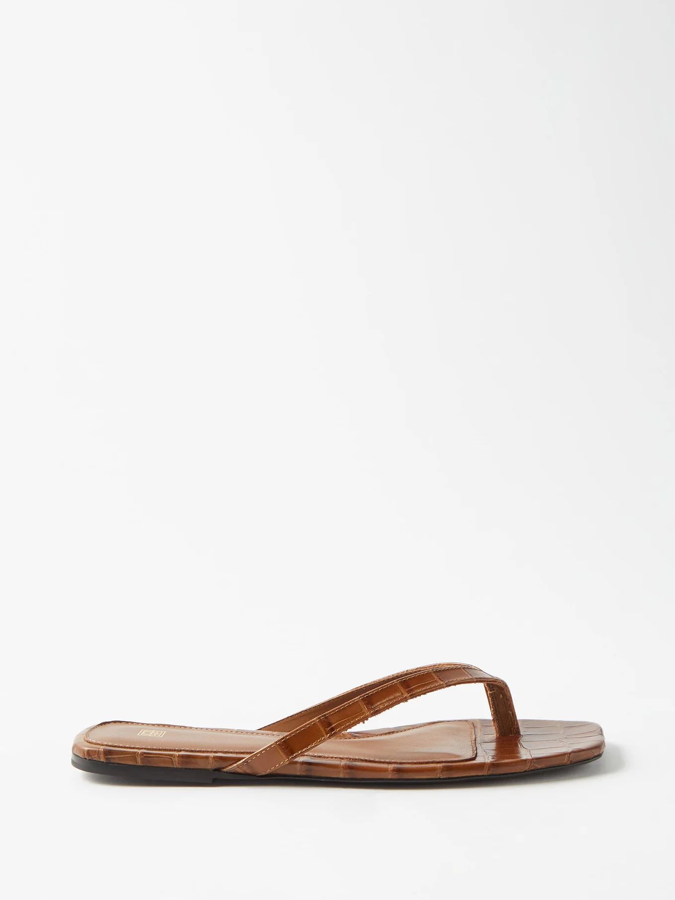 The Flip Flop croc-effect leather sandals | Toteme | Matches (US)