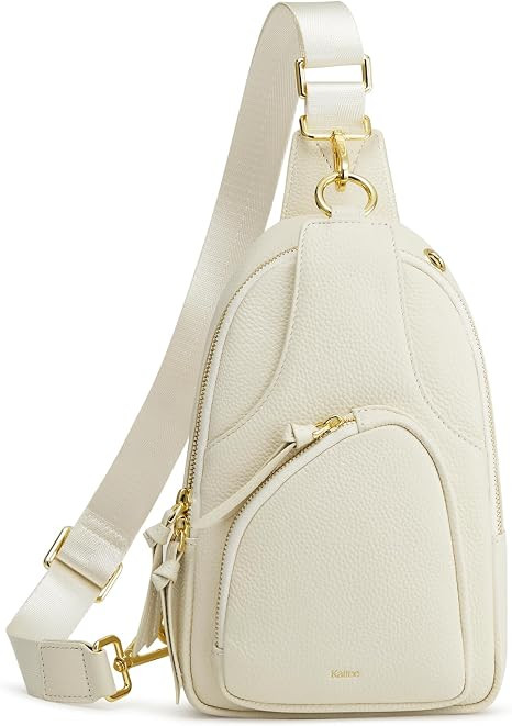 Kattee Sling Bag for Women, Leather Fanny Packs Crossbody Purse, Small Chest Bag with RFID Blocki... | Amazon (US)
