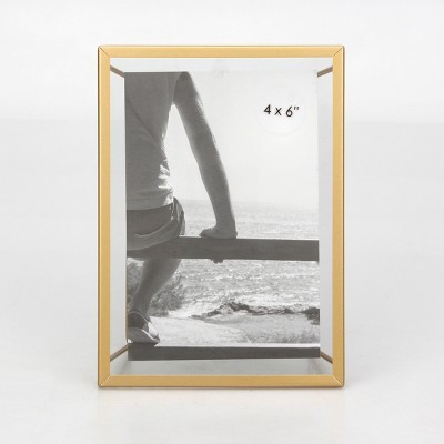4" x 6" Frame with Symmetrical Wire Back Brass - Threshold™ | Target