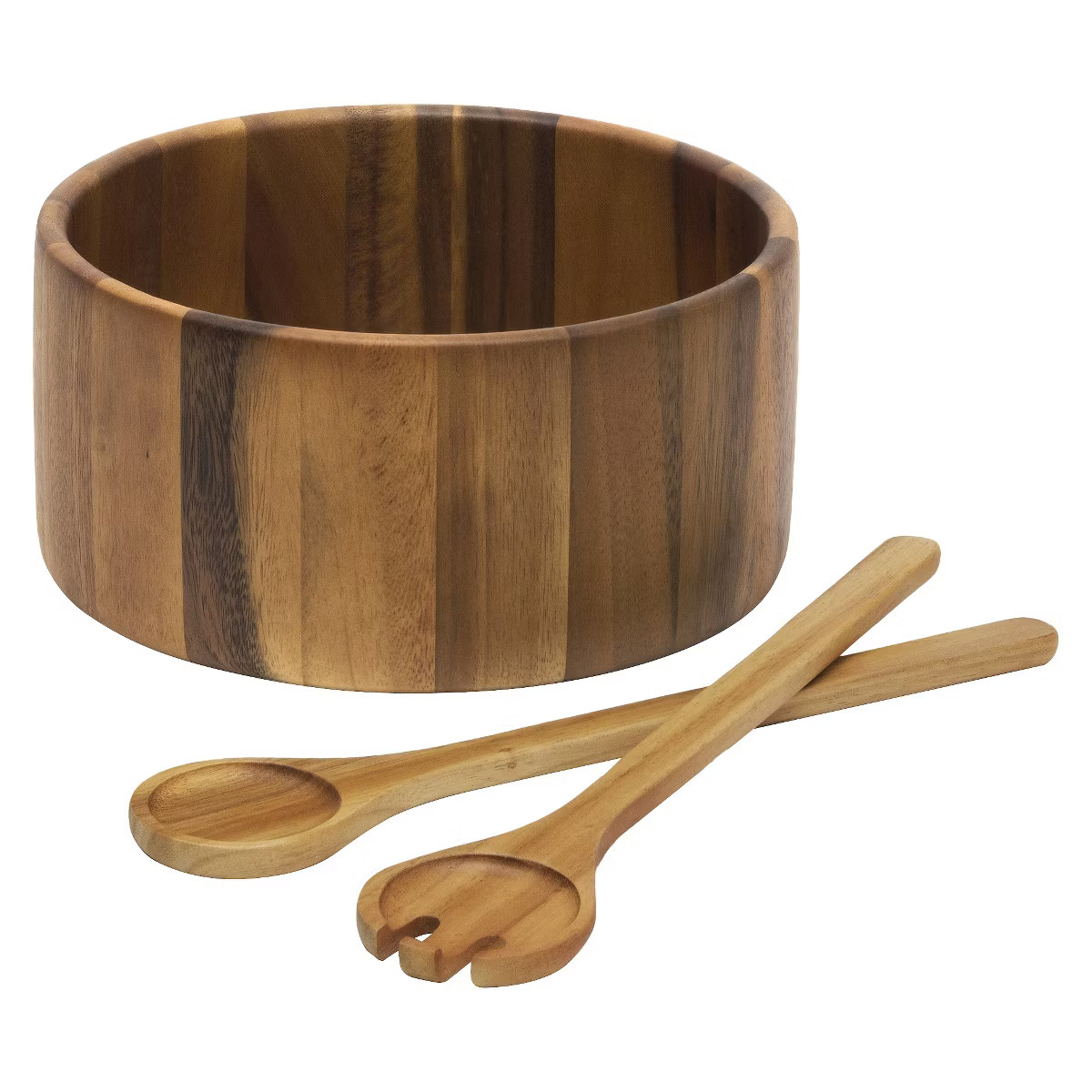 Lipper International Acacia Salad Bowl with Salad Servers | Target