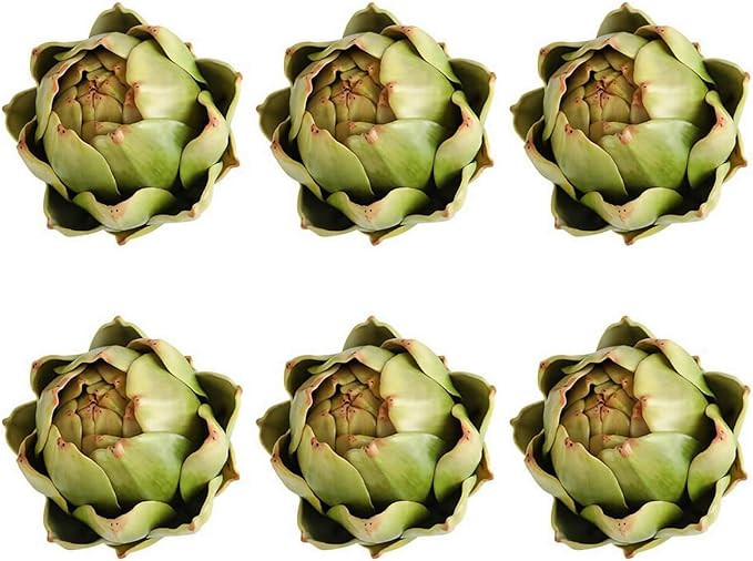 Large Green Artificial Artichokes Fruits - Fake Fruits and Realistic Vegetables for Kitchen Bowl ... | Amazon (US)