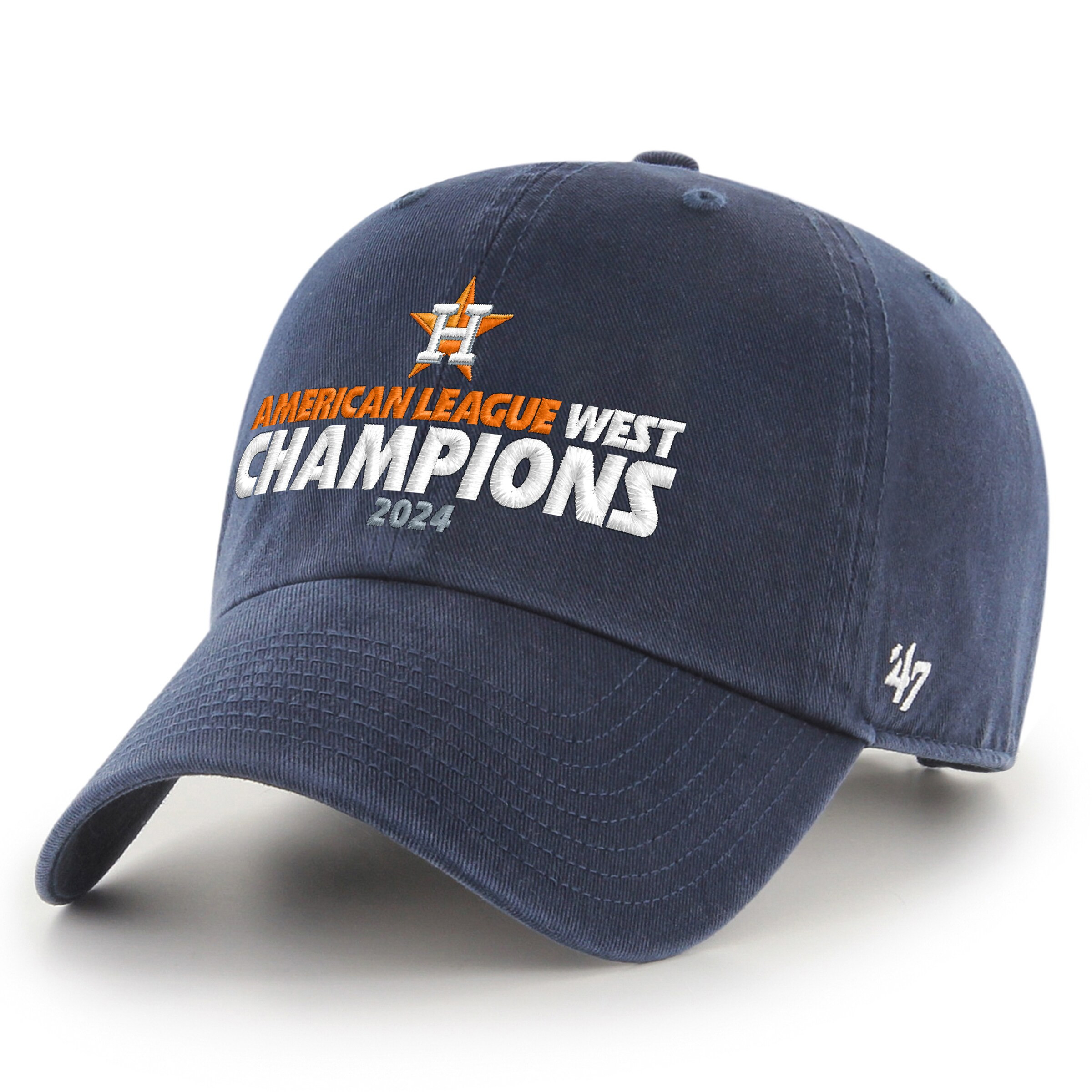 Men's Houston Astros  '47 Navy 2024 AL West Division Champions Clean Up Adjustable Hat | MLB Shop