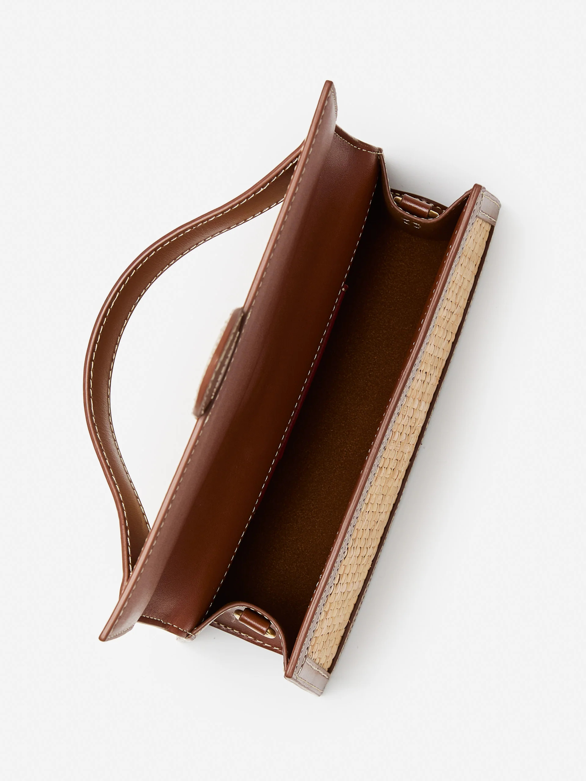 Fannie Wicker & Leather Handbag | J.McLaughlin