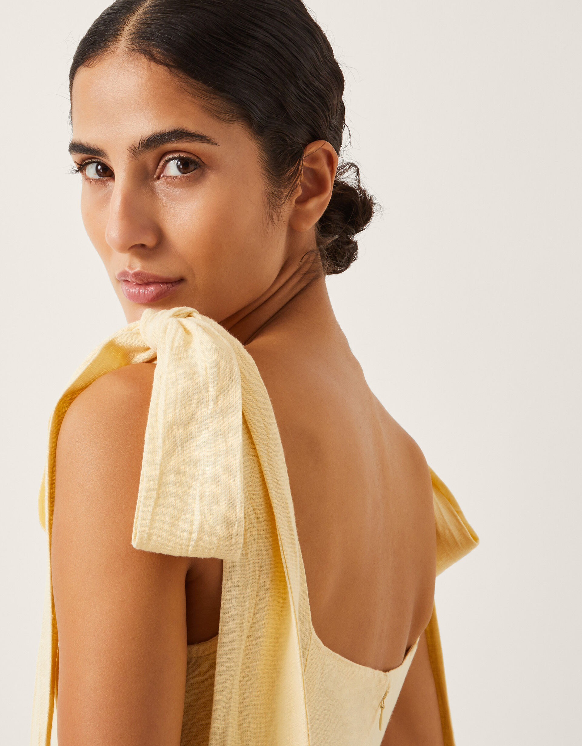 The India Edit Isabelle Drop Waist Maxi Dress Yellow | Monsoon (UK)