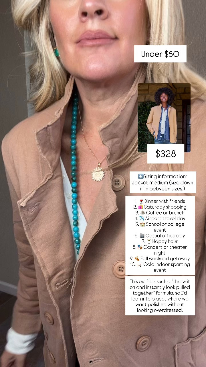 ✨Tap the bell, save and ❤️ start here over 40 fashion, midlife style, midsize fashion and luxury looks for less.  

These are the fall pieces I’d actually spend my money on. 🤎

Not because we need more clothes. Because the right pieces make everything else in our closet easier to wear.

I looked for pieces that LIFT, SKIM + BALANCE, feel current without trying too hard, and give us that expensive look without the expensive price tag.

A $30 shirt that reminds me of the $288 version.
$40 twist jeans instead of $250.
An under-$50 terry coat with the $328 look.
Cashmere under $50
.
Plus the shoes, jacket and bag that make basic jeans look instantly more polished.

These are the ones worth the closet space.

👑 Helping you look good, feel good.-Lindsey Denver   Check back daily for belly-friendly style, confidence, and Outfit Physics™.

#LTKOver40 #LTKMidsize #LTKPlusSize

Comment SHOP below to receive a DM with the link to this post on my LTK ⬇ https://liketk.it/6oUJU
