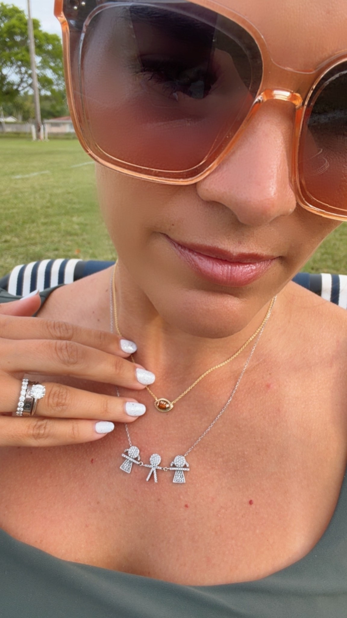Football days only 🏈🤍
This football necklace is such a special piece for me—my son is a multi-athlete, but I only wear this on his football game days and it’s become my little tradition 🥹

It’s lightweight, easy to layer, and adds the perfect personal touch to any casual outfit. I love how meaningful but still cute and simple it is.

Perfect for any sports mom or game day look 🏈
Linked it here ✨

#LTKmomlife #LTKMothersDay #LTKBeauty