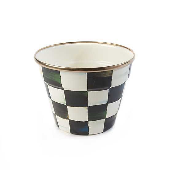 MacKenzie-Childs | Courtly Check Enamel Garden Pot - Small | MacKenzie-Childs