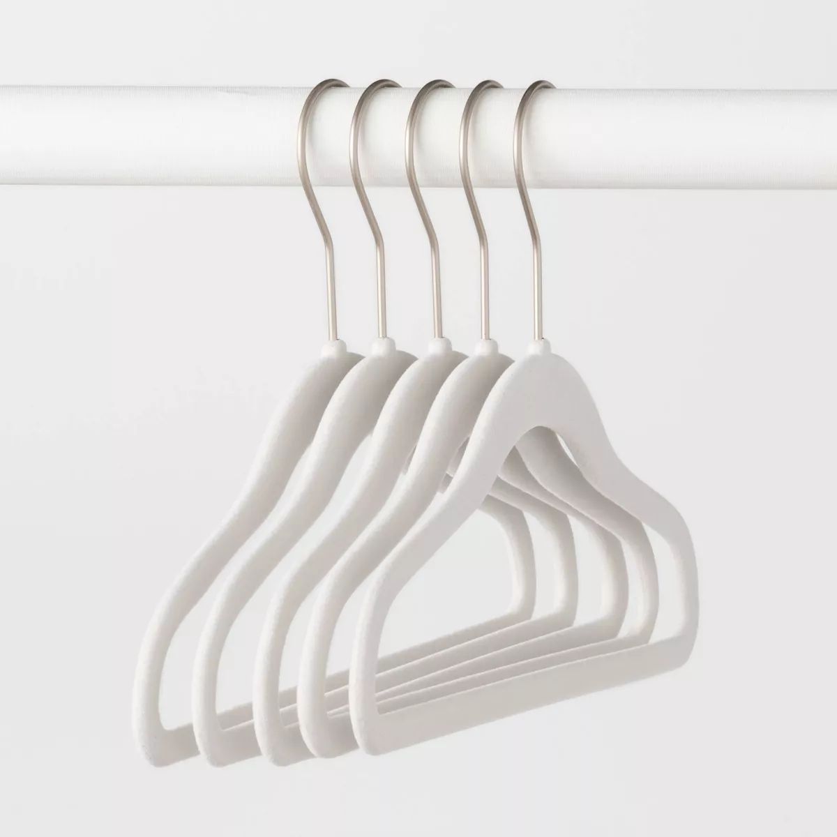 5pk Kids' Flocked Hangers White - Brightroom™ | Target