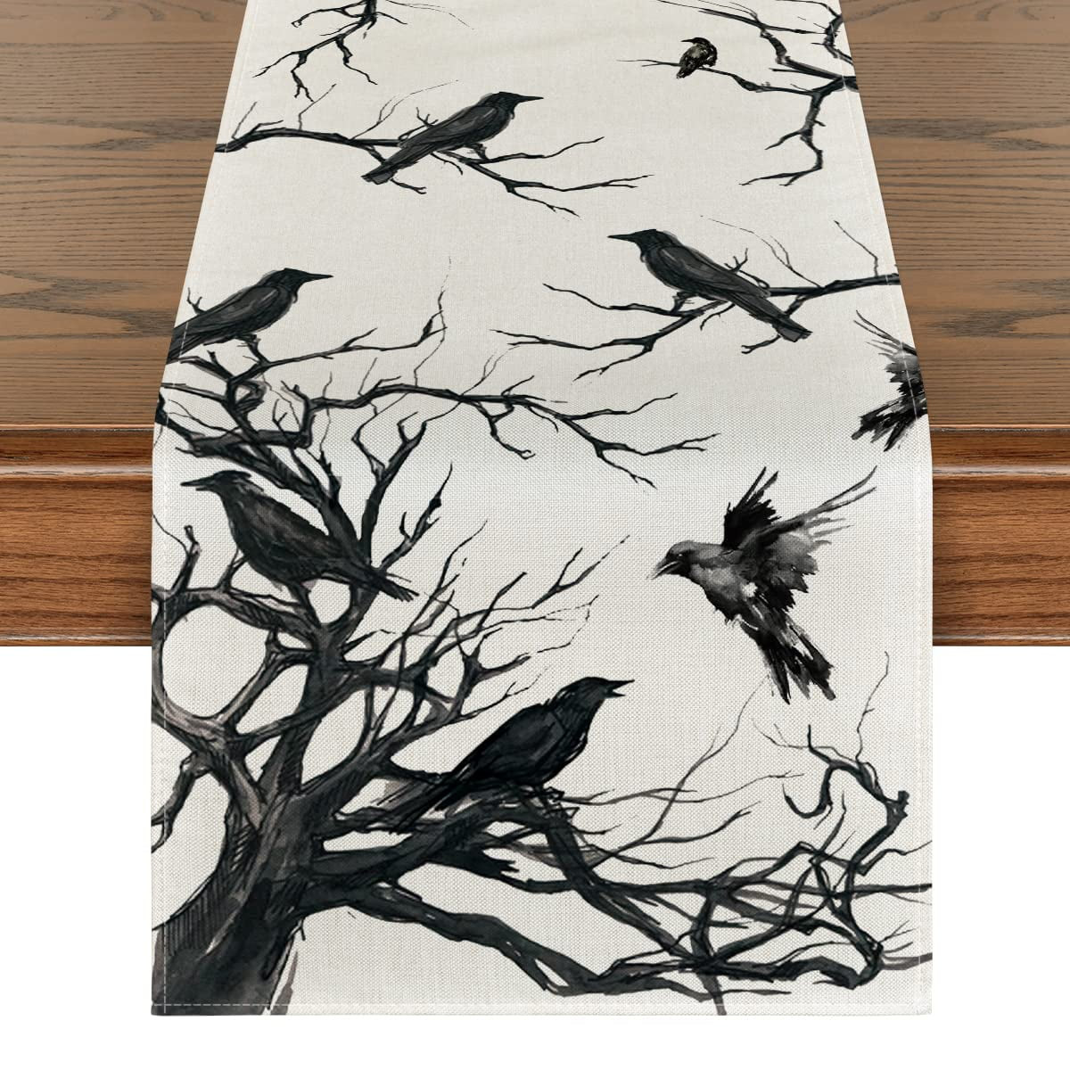 Artoid Mode Silhouette Tree Crows Halloween Table Runner 13 x 72 Inch - Walmart.com | Walmart (US)