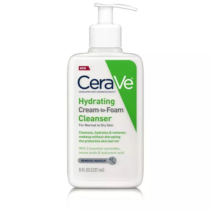 CeraVe Cream-to-Foam Makeup Remover and Face Wash with Hyaluronic Acid Fragrance Free | Target