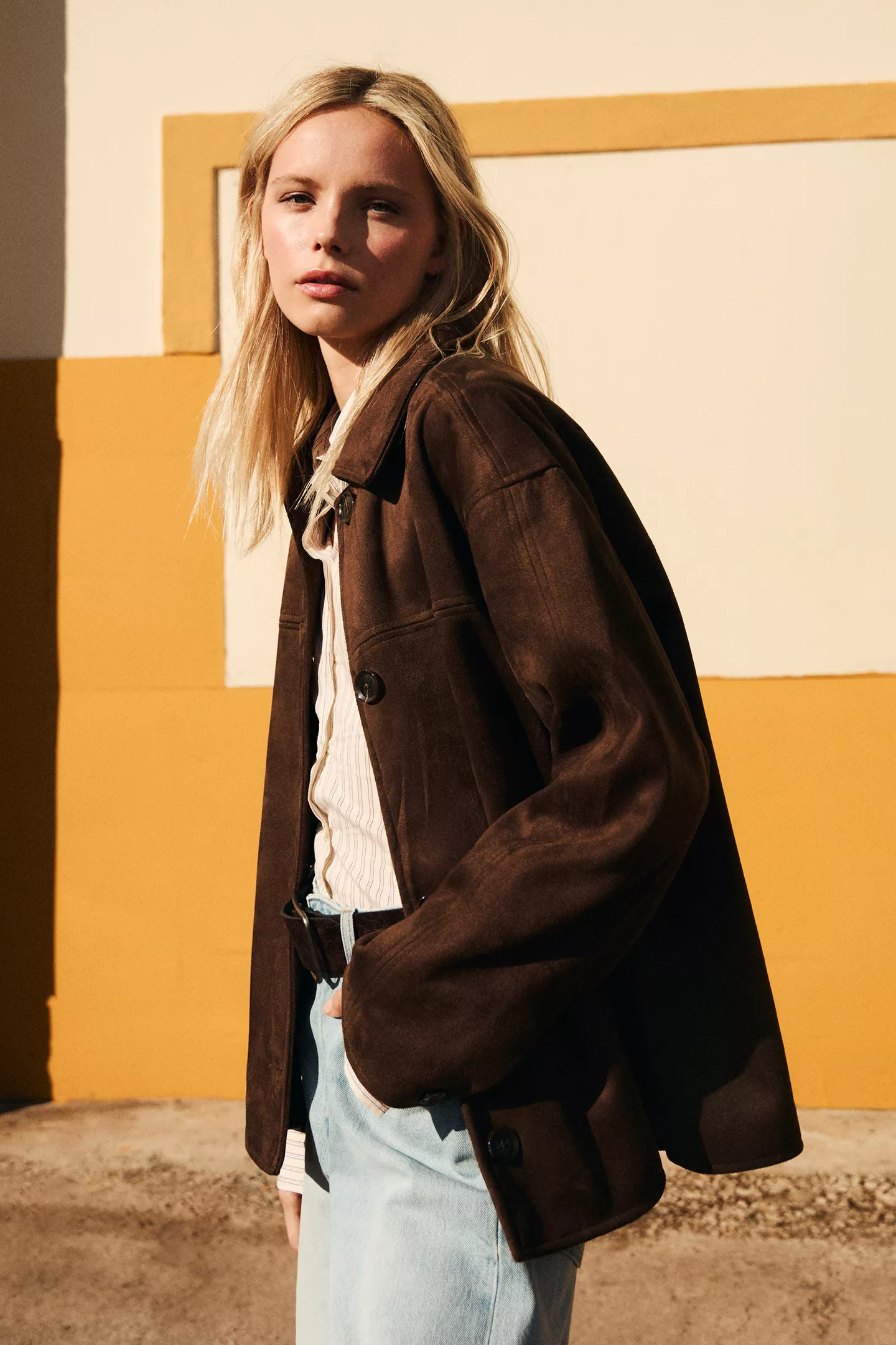 Faux suede jacket | PULL and BEAR UK