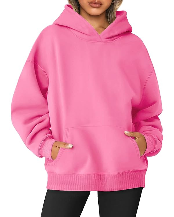 Jhsnjnr Womens Plain Pullover Sweatshirts Long Sleeve Oversized Sweater with Pocket Fleece Lined ... | Amazon (CA)
