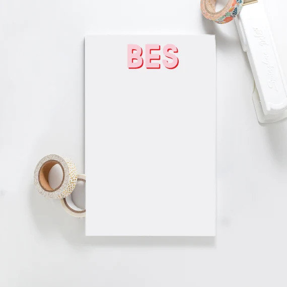 Modern Classics Monogram Notepad Custom Notepad Personalized | Etsy | Etsy (US)